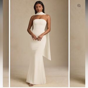 Princess Polly Cream Strapless Dress